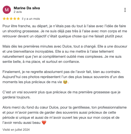 Avis_google_Dulce_messadi_photographe_grossesse